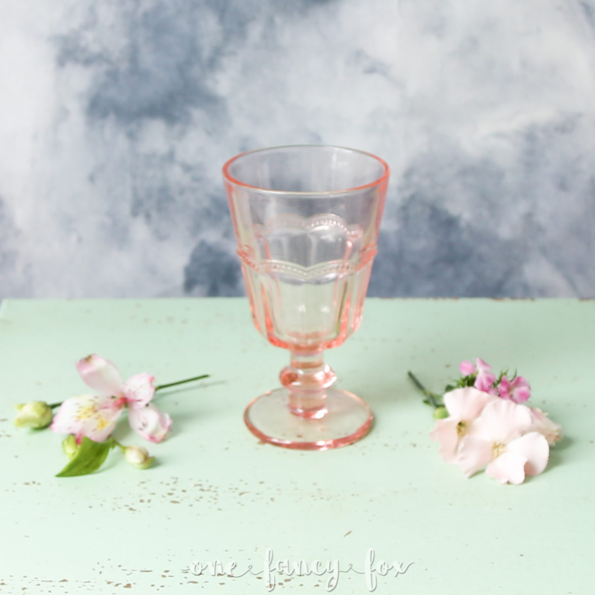 Wasserglas Rosa